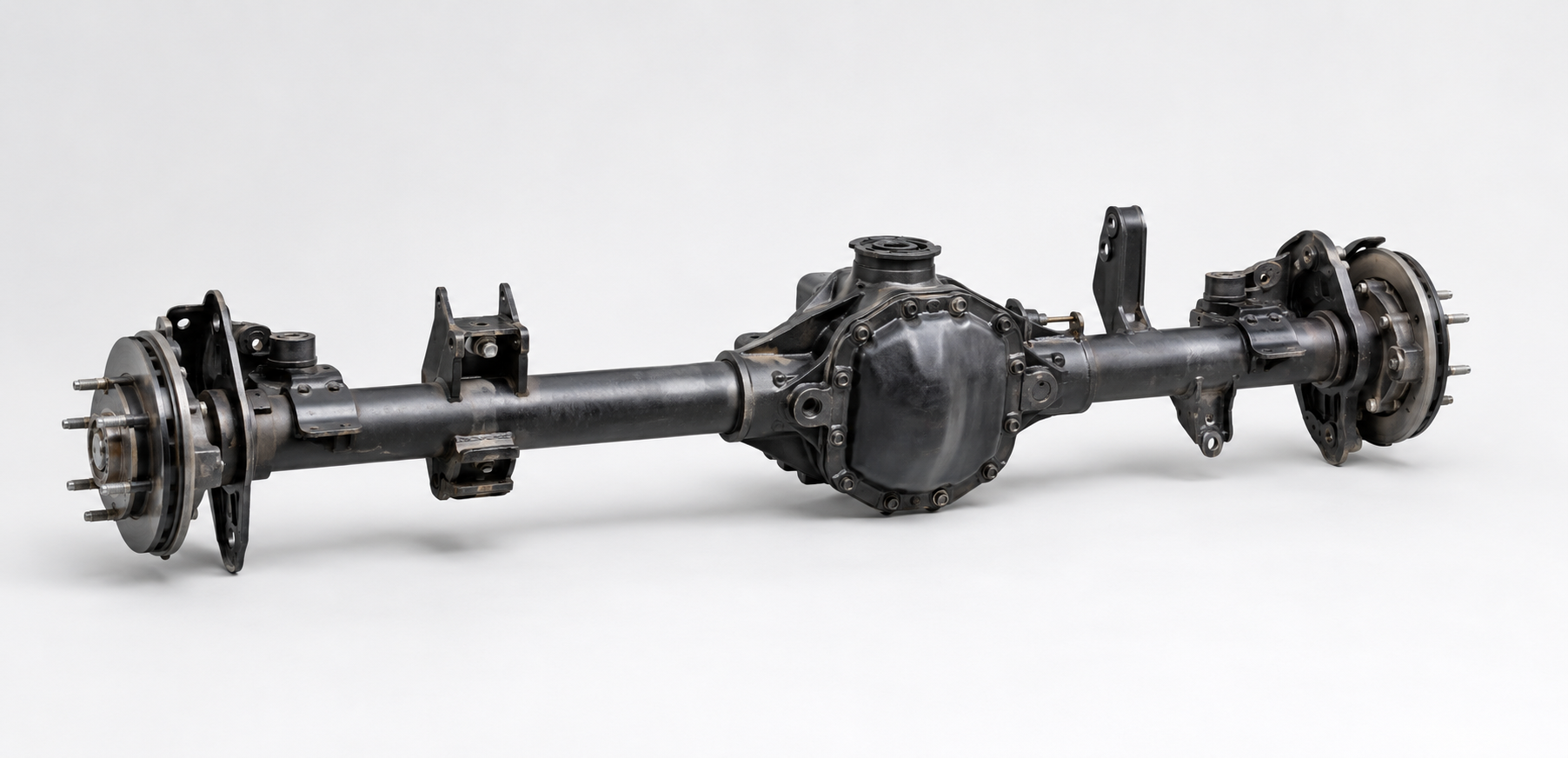 Complete used OEM axle assembly